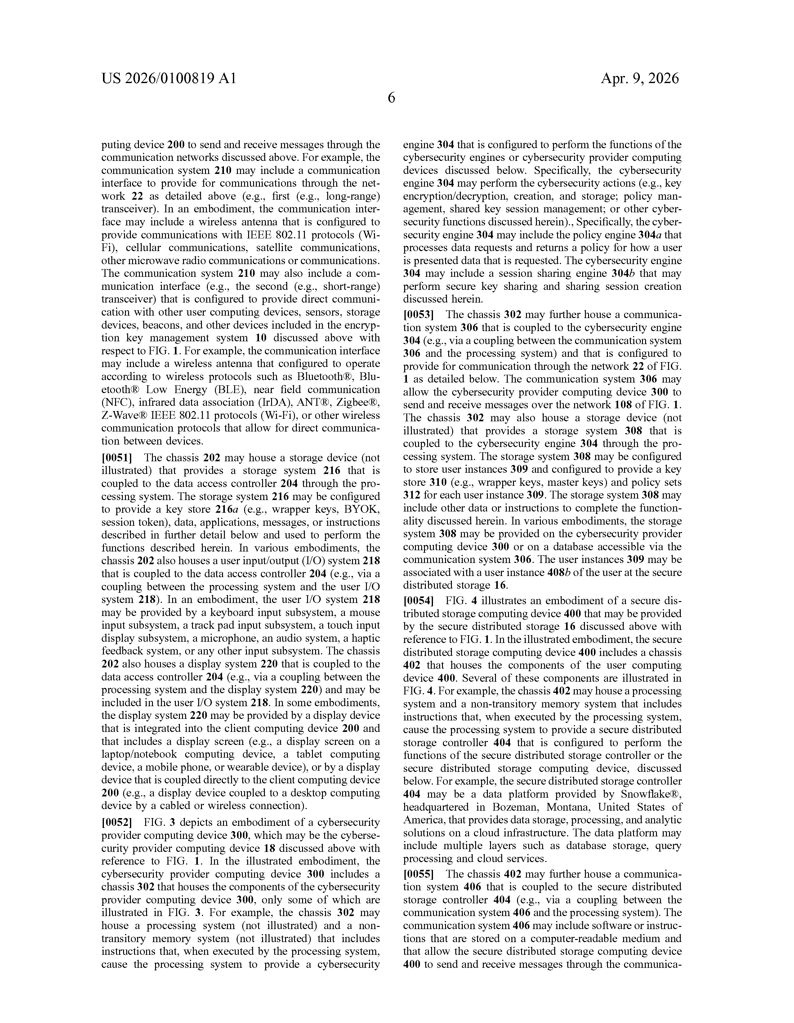 US Patent Application Publication US 2026/0100819 A1 page 19