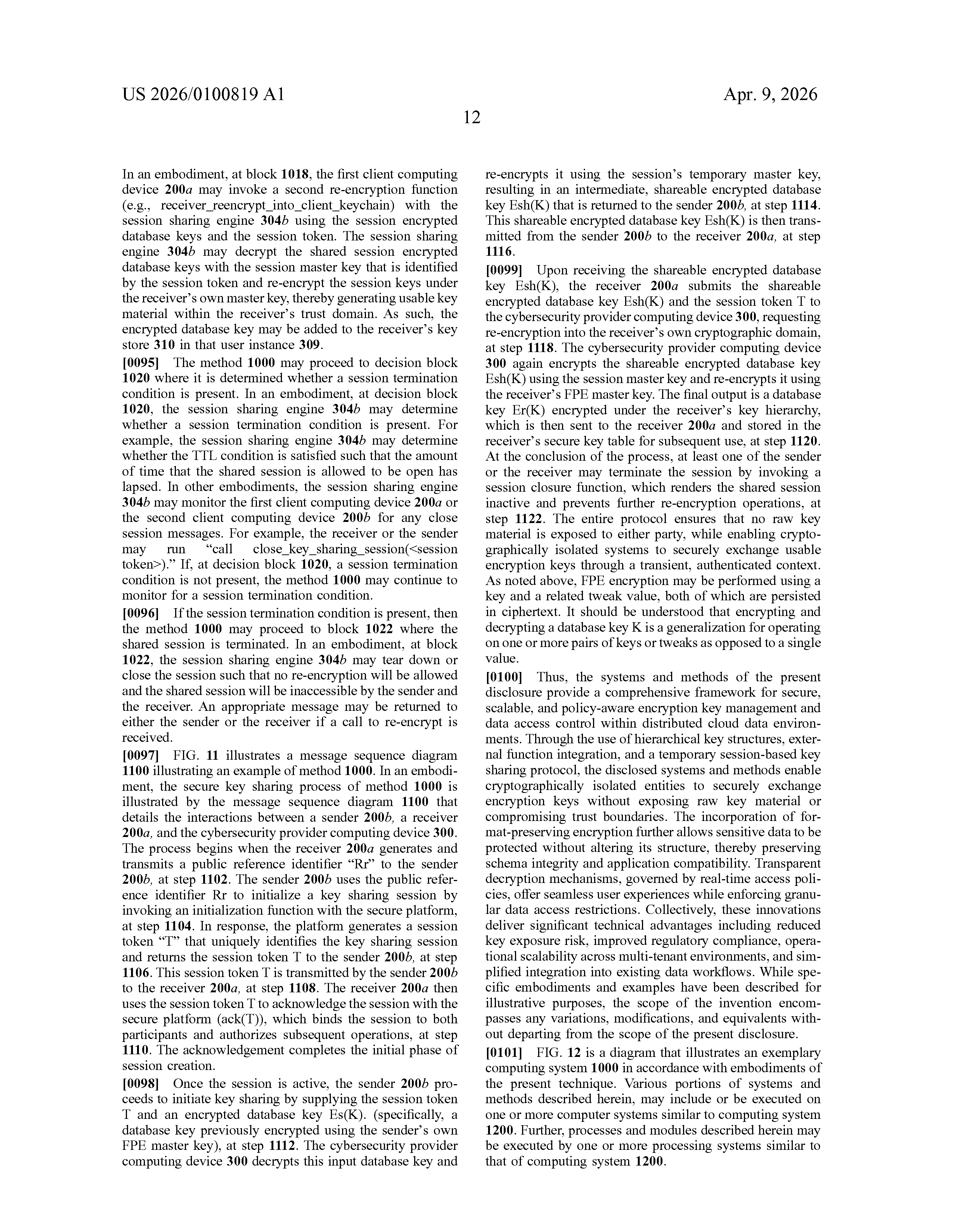 US Patent Application Publication US 2026/0100819 A1 page 25